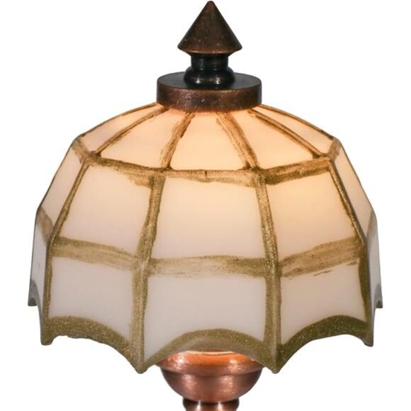 Miniature Dollhouse Table Lamp LED Light Battery Operated Furniture Accessory - Picture 5 of 7